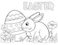 Easter Bunny Coloring Page Royalty Free Stock Photo