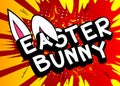 Easter Bunny - Comic book style holiday related text.