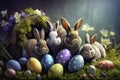 Easter Bunny Delivers Colorful Eggs