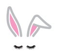 Easter bunny ears and eyes