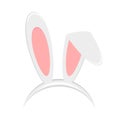 Easter bunny ears mask isolated on white background. Rabbit ear Royalty Free Stock Photo