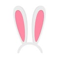 Easter bunny ears mask set. Cute rabbit ears for spring time celebration isolated on white background. Element of kids Royalty Free Stock Photo