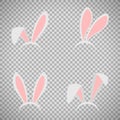 Easter bunny ears mask set Royalty Free Stock Photo