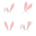 Easter bunny ears mask set Royalty Free Stock Photo