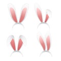 Easter bunny ears mask vector illustration. Ostern rabbit ear sp Royalty Free Stock Photo