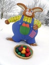 An Easter bunny in snow -