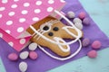 Easter bunny gingerbread cookie Royalty Free Stock Photo