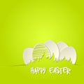 Easter bunny in grass greeting card