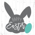 Easter Bunny Greetings, Happy Rabbit Vector