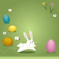 Easter Bunny Hopping Through Grass