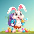 Easter Bunny Hunting for Easter Eggs: A Captivating Glimpse into the Playful Adventures of an Egg-Seeking Rabbit