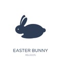 Easter bunny icon. Trendy flat vector Easter bunny icon on white