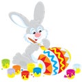 Easter Bunny painter Royalty Free Stock Photo