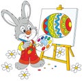 Easter Bunny painter Royalty Free Stock Photo