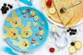 Easter bunny pancakes