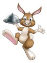 Easter Bunny Rabbit Cartoon Food Tray Cloche Chef
