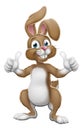 Easter Bunny Rabbit Cartoon Giving Thumbs Up Royalty Free Stock Photo
