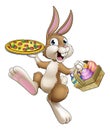 Easter Bunny Rabbit Cartoon Pizza Restaurant Chef Royalty Free Stock Photo