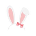 Easter bunny rabbit ears headband icon isolated on white background Royalty Free Stock Photo