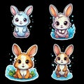 Easter Bunny Sticker Set