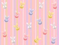 Easter Bunny Striped Background