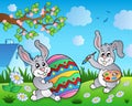 Easter bunny topic image 3 Royalty Free Stock Photo