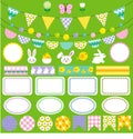 Easter bunting clipart