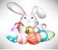 Easter buny hug. Royalty Free Stock Photo