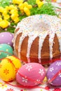 Easter cake and eggs