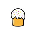 Easter cake doodle icon, vector illustration Royalty Free Stock Photo