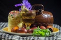 Easter cake and eggs Krashenki