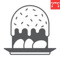 Easter cake glyph icon