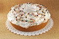 Easter cake with icing egg, liqueur and Umbria Ita