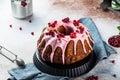 Easter cake. kulich cake. traditional babka. cake for celebration. easter concept. panettone. still life of food, womens