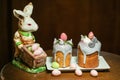 Easter Cake - Russian and Ukrainian Traditional Kulich, Paska Easter Bread. Selective focus Royalty Free Stock Photo