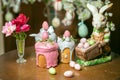 Easter Cake - Russian and Ukrainian Traditional Kulich, Paska Easter Bread. Selective focus Royalty Free Stock Photo