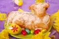 Easter cake in the shape of lamb Royalty Free Stock Photo