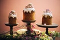 Easter Cakes - Russian and Ukrainian Traditional Kulich, Paska Easter Bread