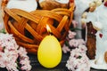 Easter candle in egg form Royalty Free Stock Photo