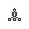 Easter Candle vector icon