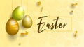 Easter card.Easter background.Background in gold shades.