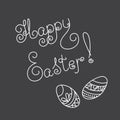 Easter card with caligraphic text Royalty Free Stock Photo
