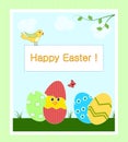 Easter card with frame for text