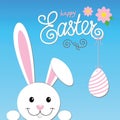 Easter card happy bunny Royalty Free Stock Photo