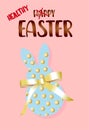 Easter card. Happy easter. Rabbits. Vector illustration Royalty Free Stock Photo
