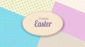 Easter card with a pastel pattern in the background
