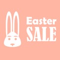 Easter card with sales on a festive day with stylish design.