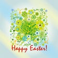 Easter card with spring flowers Royalty Free Stock Photo