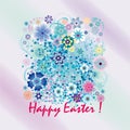 Easter card with spring flowers Royalty Free Stock Photo