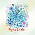 Easter card with spring flowers Royalty Free Stock Photo